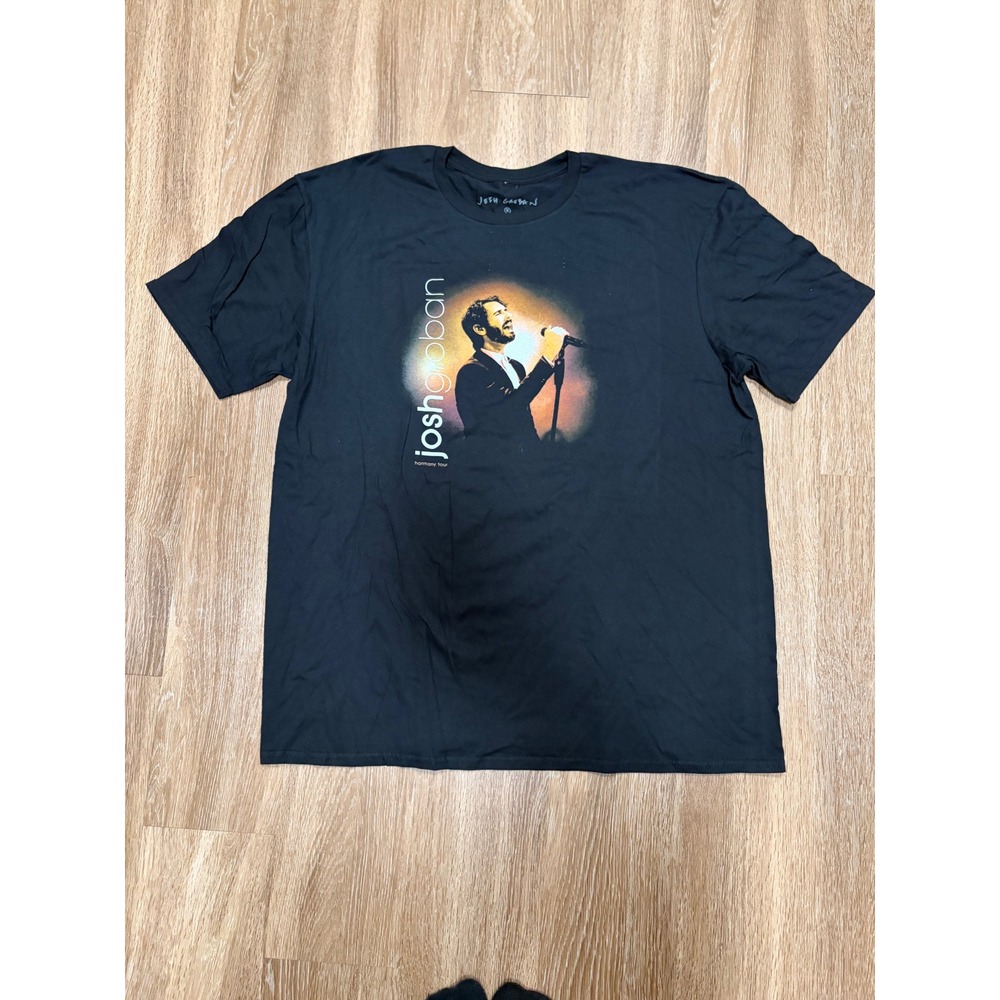 Josh Groban Harmony Tour 2022 Graphic T-Shirt Mens XL Black Cotton Concert Tee